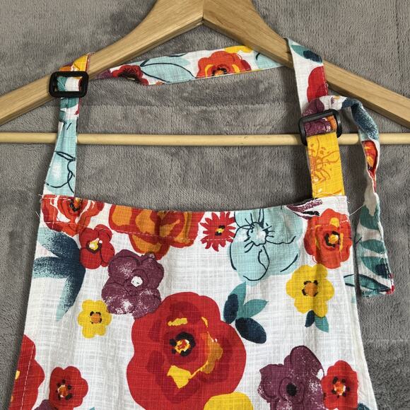RUVANTI Apron Women's Cotton Multi Floral Adjustable Two Pockets Cottagecore - Picture 8 of 8